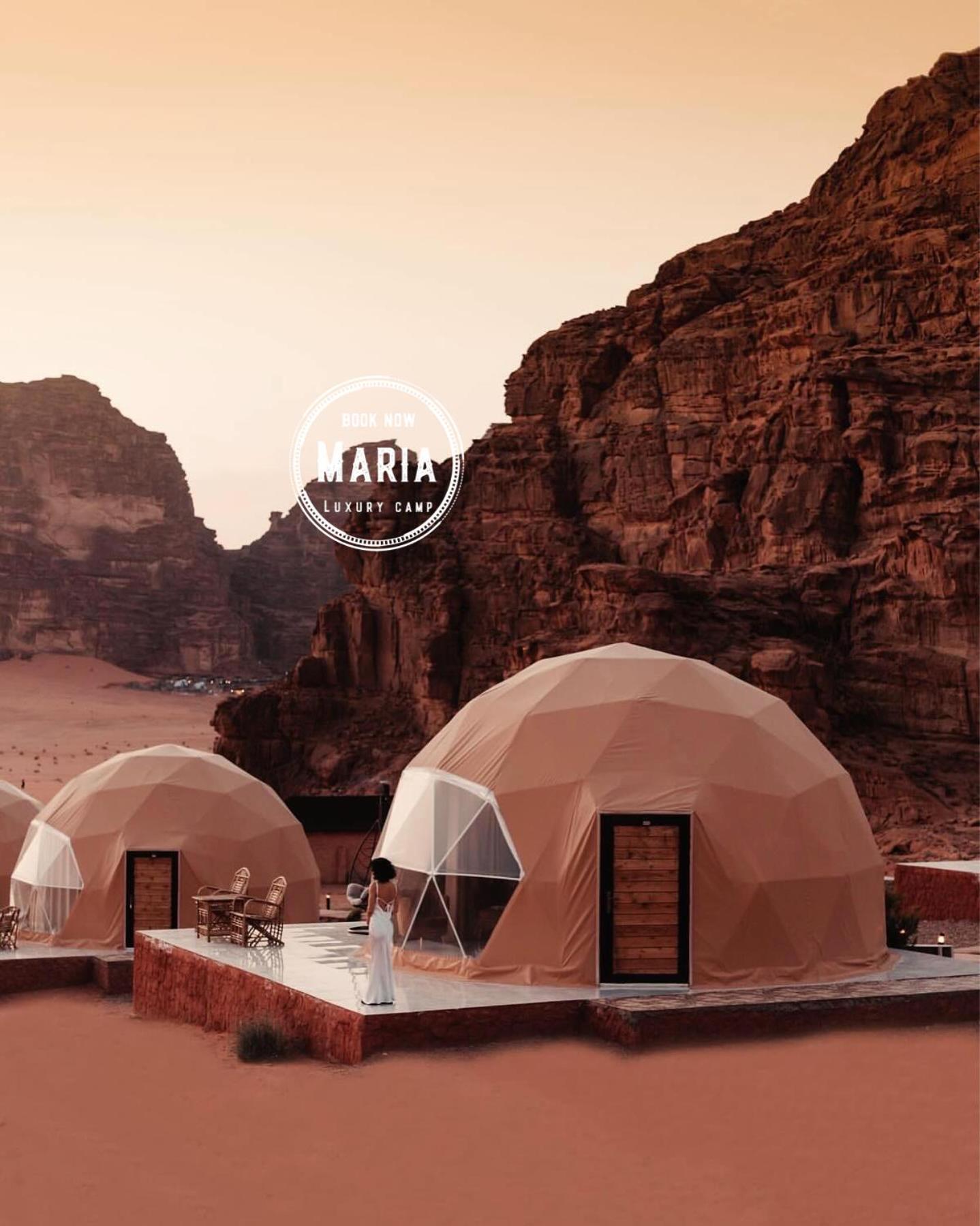 Rum Maria Luxury Camp & Bubble Rooms Wadi Rum Exteriör bild