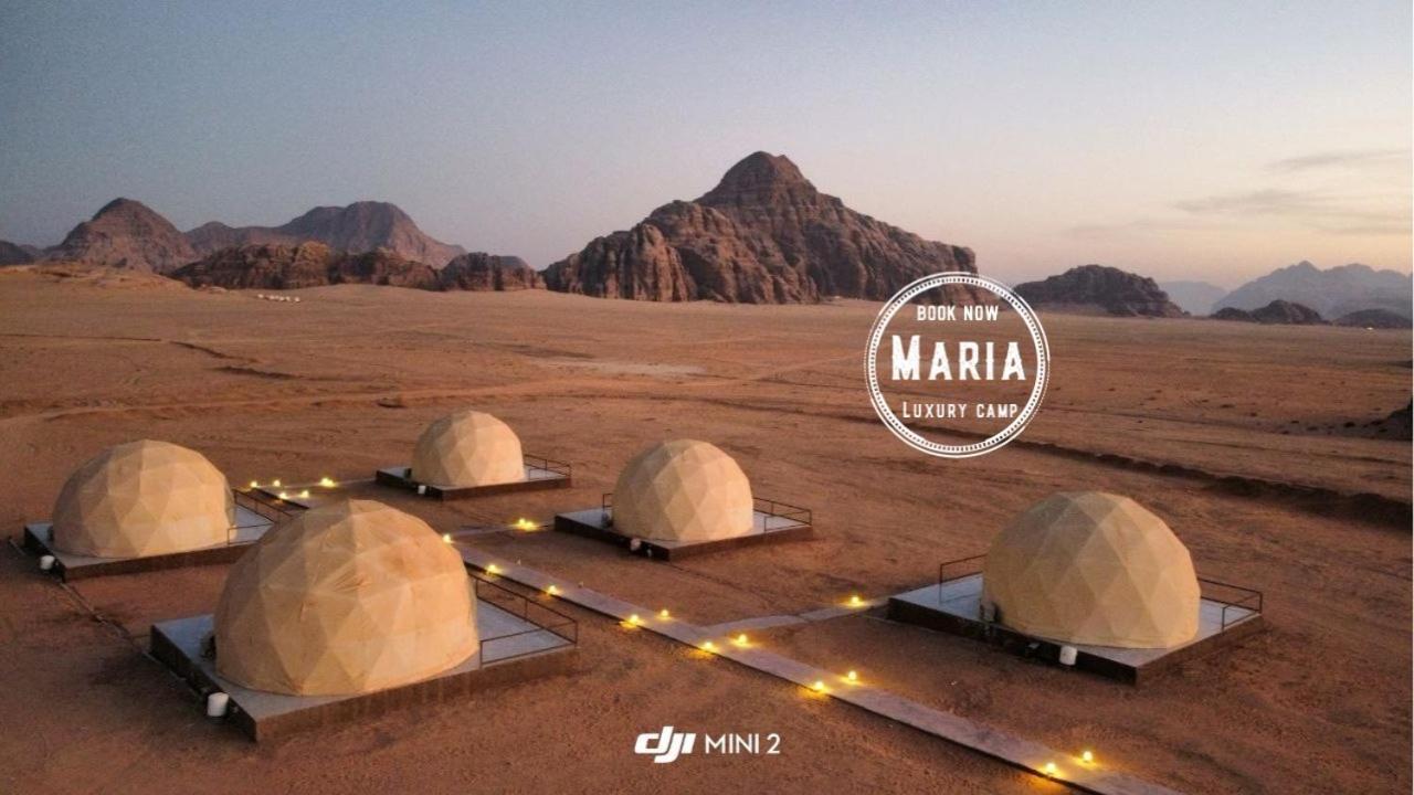 Rum Maria Luxury Camp & Bubble Rooms Wadi Rum Exteriör bild